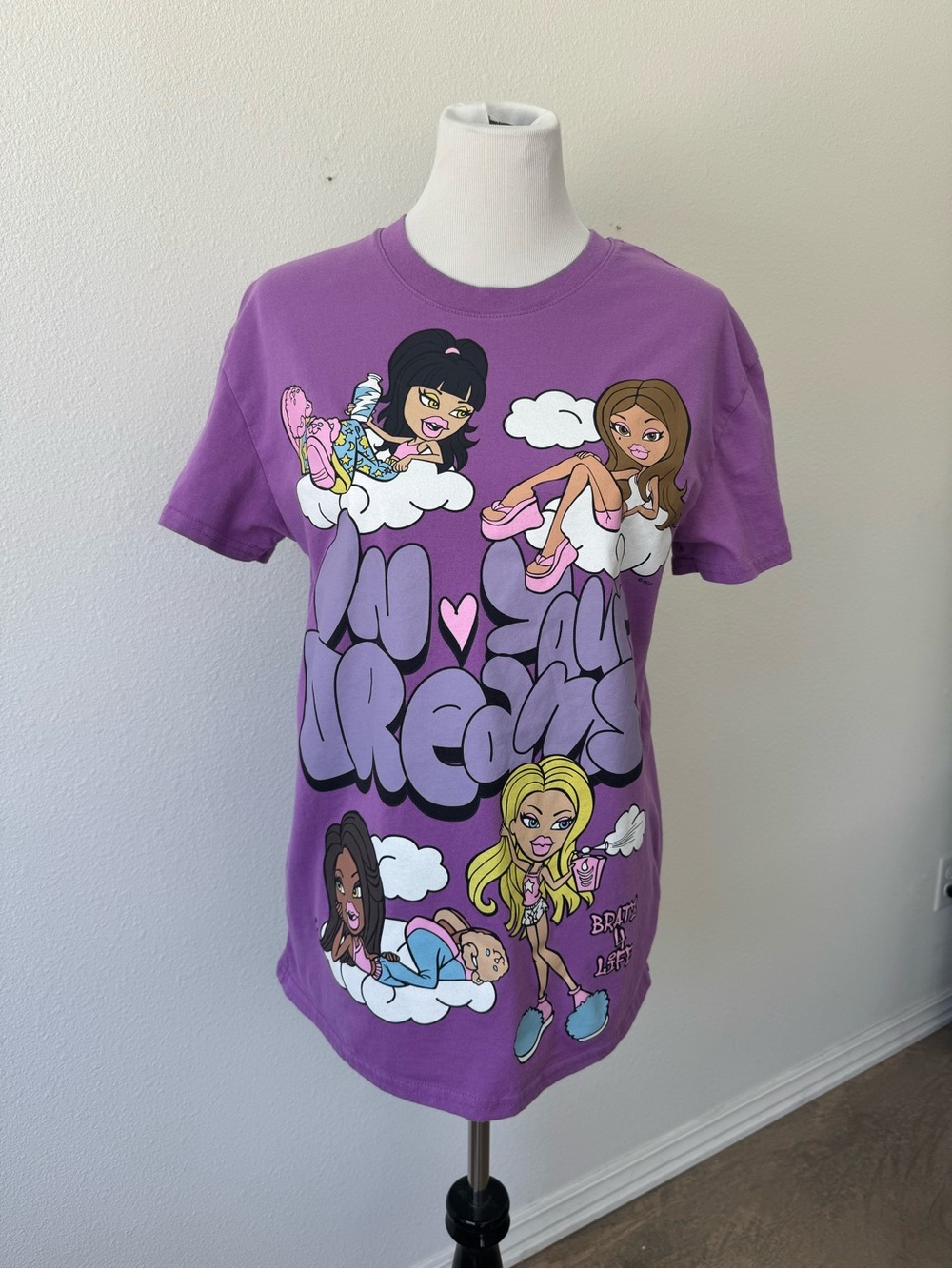 Women’s Purple Bratz Graphic Cartoon Graphic Tee